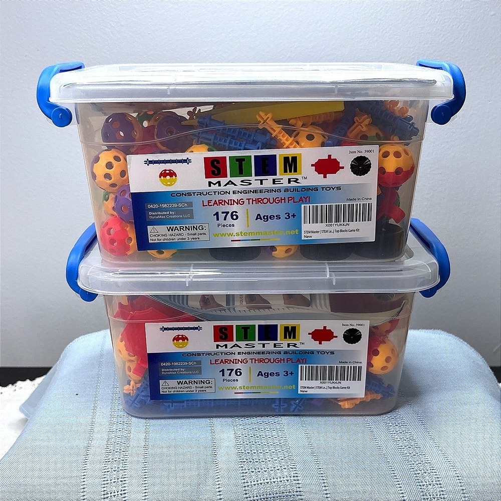 STEM Master Construction Engineering Building Toys 176 Pcs Lot of 2 Kits